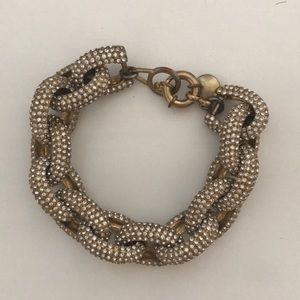 JCrew pave chain link bracelet